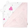 Zavinovacia deka s kapucňou, bavlna + jersey, I love Girl Baby Nellys, ružová Baby Nellys