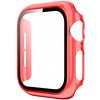 AppleKing transparentné puzdro s tvrdeným sklom pre Apple Watch 38 mm - červené - možnosť vrátiť tovar ZADARMO do 30tich dní