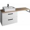 Aqualine VEGA II VEGA Nábytková zostava do kúpeľne, šírka 145 cm, biela/dub platina VG083-02