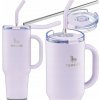 Veľký termohrnček do auta so slamkou a náustkom, nepretekajúci, 1200 ml
