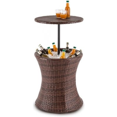 Blumfeldt Beerboy, dvojfarebný hnedý, záhradný stôl, chladič nápojov, 50cm, polyratan