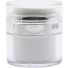 Nordtek packaging SET - Airless jar, 15 ml, white with silver ring, transparent overcap - Airless dávkovač na krém biely 15 ml SET - Airless jar, 15 ml, white with silver ring, transparent overcap