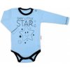 Baby Nellys Body dlhý rukáv modré Baby Little Star