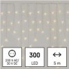 Vianočné osvetlenie EMOS 300 LED cencúle, 5 m, vonkajšia aj vnútorná, teplá biela, ovládač, programy, časovač (D4CW02)