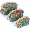 Sada 3 kusov korkových kozmetických taštičiek - Mandaly