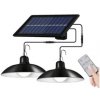 LVT 2x solárna LED lampa 1,8W 6500K IP44 + ovládač PL0304
