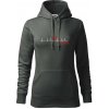 Moje srdce bije pre Bowling - Mikina dámská Cape s kapucí - 2XL ( Tm. bridlica (šedozelená) )