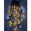 HIBRIGHT PROFI LED svetelný záves - GIRLANDA s trblietavým FLASH efektom, 6,5m, 200xLED, IP44, teplá biela + studená biela
