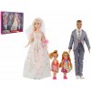 Bábika nevesta a ženích plast 30cm s rodinou