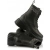 ČLENKOVÁ OBUV KARL LAGERFELD KREEPER WEDGE MICRO STUDS LACE BOOT BLACK LTHR