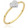 Blink-Blink Zlatý prsteň SRDIEČKO s diamantom 0.10 ct 1342ZDB