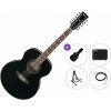 Ibanez AJ7012M1E-BK Premium SET Black 12-strunová elektroakustická gitara