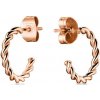 Rosefield Ružovo pozlátené náušnice kruhy TOCCOMBO JTSPRG-J428