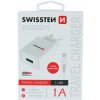 Cestovná nabíjačka Swissten 1A - 22067000 + Lightning USB kábel - Biela