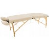 Skladací masážny stôl drevený MH Star béžový a hnedý
