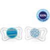 Chicco Cumlík Physio Light silikónové 6-16 m 2 ks Prúžok/hviezdy Chlapec
