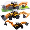 Lean Toys Bagrový traktor s nakladačom žltá