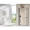 Ravak Chrome sprchové dvere 90 cm výklopné čierna matná/priehľadné sklo 1QV70301Z1