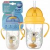 Canpol Babies nevylievací hrnček so slamkou a závažím Exotic Koala žltý 270 ml
