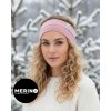 Športová merino čelenka - Ružová / dámska Veľkosť: UNI