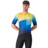 Castelli Free Speed 3 Race Top, Belgian blue/ Multicolor Vivid orange Veľkosť: M Pánsky triatlonový dres
