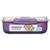 Sistema Krabička na ohrev jedla Microwave Rectangle 1,25 l, fialová