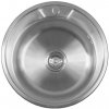 AQUALINE - Nerezový vstavaný drez okrúhly 51x18cm AQ051B