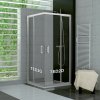 SanSwiss TED2D 0900 01 07 Pravý díl sprchového koutu 90 cm, matný elox/sklo