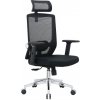 Kancelárska ergonomická stolička FORLI — čierna, nosnosť 150 kg