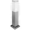 LVT HAVANA záhradná lampa stojaca 65cm štvorcová strieborná 1xE27 PL0644