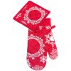 Sendia Textil Vianočný kuchynský 2 set Vločka červená