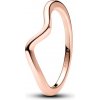 Pandora Vlnitý bronzový prsteň Timeless Rose 183095C00 52 mm