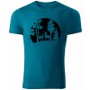 T-ričko Forest pánske tričko Farba trička: Petrolejová Modrá, Farba potlače: Čierna, Veľkosť: XS