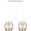 Belis Luster na lanku GABI 2xE27/60W/230V zlatá/biela BE0798 + záruka 3 roky zadarmo + záruka 3 roky zadarmo