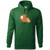 Kapybara so zmrzlinou - Mikina pánska Cape s kapucňou - 3XL ( Fľaškovozelená )