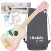 Classic World drevené ukulele gitara ružové