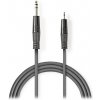 NEDIS stereo audio kabel/ 6,35 mm zástrčka - 3,5 mm zástrčka/ šedý/ 3m COTH23205GY30