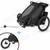 Thule Chariot Sport 2 G3 Single Black + bike set + kočíkový set + bežecký set