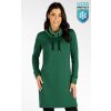 Litex dámske mikinové šaty 7F117 láhvově zelená