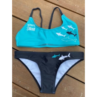 BornToSwim Sharks Bikini black/turquoise