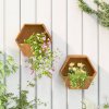vidaXL Nástenné kvetináče 2 ks, hrdzavé, cortenová oceľ 30x10x25 cm 823684