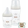 NUK Perfect Match NUK Perfect Match Air Bear cumlík 1 ks + dojčenská fľaša 150 ml + dojčenská fľaša 260 ml