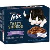 Felix Tasty Shreds lahodný výber s hovädzím kuraťom lososom tuniakom v šťave 12 x 80 g