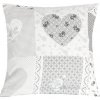 Bellatex 12/108 srdce patchwork šedý 40 x 40 cm