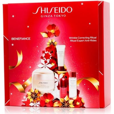 Shiseido Ultimune energizujúci a ochranný koncentrát na tvár 50 ml + aktívna čistiaca pena 15 ml + čistiaca pleťová voda 30 ml + krém na ruky 40 ml darčeková sada