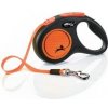 Vodítko FLEXI Neon New S opasok 5m/15kg čierna/oranžová