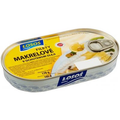 Łosoś Makrelové filety v ochutenom oleji 170 g