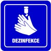 SlovakMade Piktogram - DEZINFEKCIA - (80 x 80 mm) Farba dosky: BIELA DOSKA / ČIERNE GRAVÍROVANIE