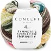 SYMMETRIC INFINITY SOCKS Katia Farby SYMMETRIC INFINITY SOCKS: 94 hnedá-zelená-žltá-koralová-tyrkysová