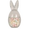 Clayre & Eef Sklenená dóza s vekom v tvare vajcia so zajačími uškami – Ø 8*17 cm - Clayre & Eef